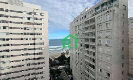Apartamento à beira mar, 2 dormitórios, 1 vaga, Pitangueiras, Guarujá/SP