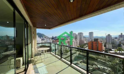 Apartamento amplo com 4 dormitórios (2 suítes),2 vagas, piscina, jardim astúrias - guarujá/sp