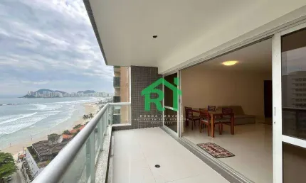 Apartamento beira mar, 3 dormitórios (1 suíte), 1 vaga, lazer, pitangueiras, guarujá/sp
