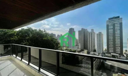 Apartamento  com  vista para o mar, 3 dormitórios (1 suíte) 1 vaga,  lazer, jardim astúrias, guarujá/sp