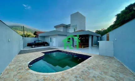 Casa Reformada 3 Dormitórios,(2 suítes) 4 vagas, Piscina, Espaço gourmet -Jardim Guaiuba - Guarujá/SP