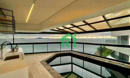 Apartamento Frente Mar, 4 Dormitórios, (4 suítes) 4 vagas, Lazer- Jardim Astúrias - Guarujá/SP