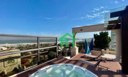 Cobertura Duplex Vista ao Mar 4 Suítes, Lazer, 4 Vagas, à Venda, 303 m² por R$ 3.200.000 - Praia da Enseada - Guarujá/SP
