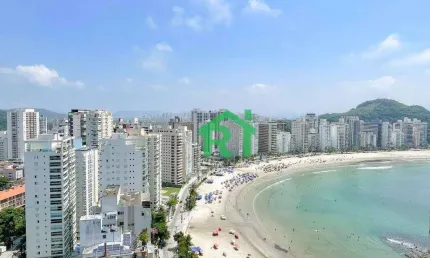 Apartamento Frente Mar, 3 Dormitórios (1 Suíte),2 Vagas, Área de Lazer, Jardim Astúrias, Guarujá/SP