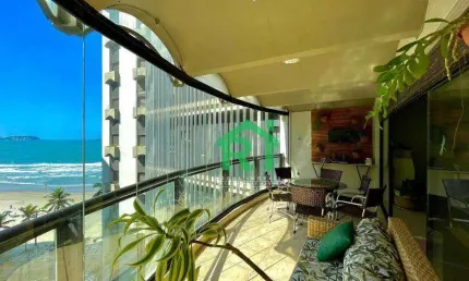 Apartamento frente mar com 3 quartos (3 suítes), 2 vagas e lazer à venda em jardim astúrias, guarujá i rocha imóveis guarujá
