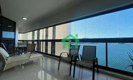 Apartamento frente mar, 3 dormitórios (3 suítes), 2 vagas, área de lazer, jardim astúrias, guarujá/sp