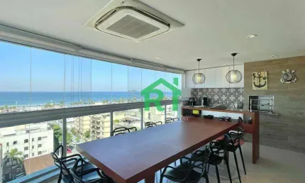 Apartamento à beira mar com 3 quartos (3 suítes), 2 vagas e lazer à venda em enseada, guarujá | rocha imóveis guarujá