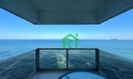 Apartamento frente mar, 3 dormitórios (2 suítes), 1 vaga, pitangueiras, guarujá/sp