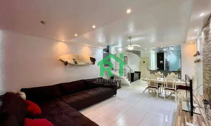 Apartamento quadra mar, 3 quartos, praia das astúrias - guarujá/sp.