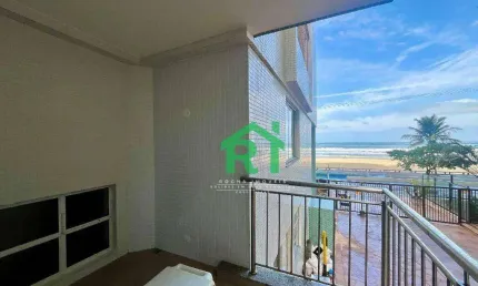 Apartamento frente mar, 2 dormitórios, 2 banheiros, 1 vaga, pitangueiras - guarujá/sp