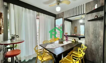 Apartamento com 3 dormitórios à venda, 100 m² por r$ 550.000,00 - enseada - guarujá/sp