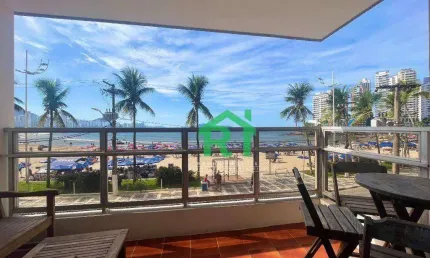 Apartamento Frente Mar, 4 dormitórios (Suítes), 2 Vagas, Jardim Astúrias - Guarujá/SP
