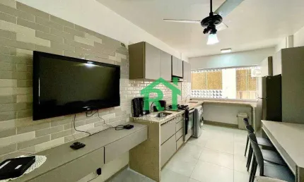 Apartamento reformado, 2 dormitórios (2 suítes), pitangueiras, guarujá/sp