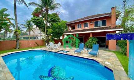 Casa com 5 dormitórios, 284 m² - venda por R$ 1.900.000 ou aluguel por R$ 13.000/ano - Acapulco - Guarujá/SP
