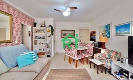 Apartamento beira mar, 1 dormitório, 1 vaga, Astúrias, Guarujá/SP.