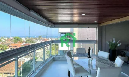 Apartamento à beira mar com 4 suítes, 4 vagas, área de lazer, Enseada, Guarujá/SP