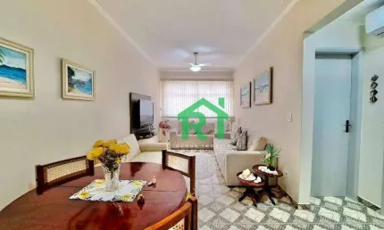 Apartamento com 2 dormitórios, 1 vaga, astúrias, guarujá/sp.