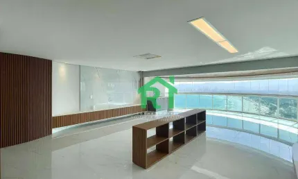 Apartamento frente mar, 4 dormitórios (4 suítes), 2 vagas, área de lazer, enseada, guarujá/sp