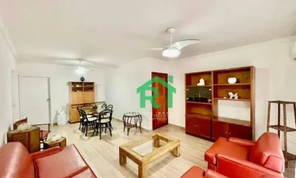 Apartamento com 3 dormitórios, 134 m² - venda por r$ 585.000,00 ou aluguel por r$ 4.500,00/mês - pitangueiras - guarujá/sp