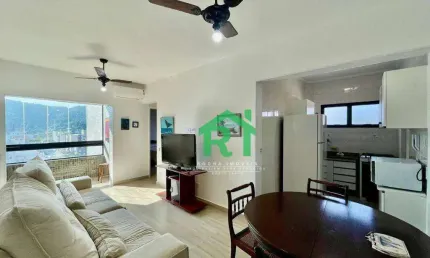 Apartamento vista-mar 2 quartos, 2 vagas, lazer. venda, 68m² r$460.000 - enseada - guarujá/sp