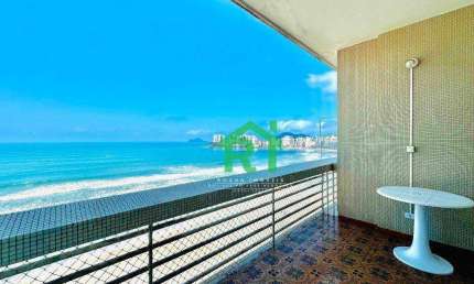 Apartamento Vista total para o Mar, com 4 dormitórios à venda, 150 m² por R$ 990.000 - Pitangueiras - Guarujá/SP