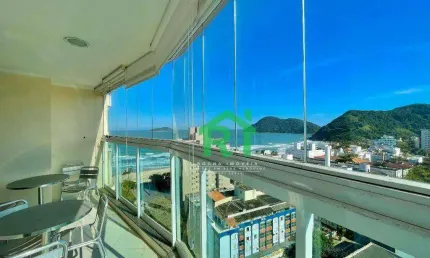 Apartamento à beira mar com 3 dormitórios (1 suíte), 2 vagas, área de lazer, Tombo, Guarujá/SP