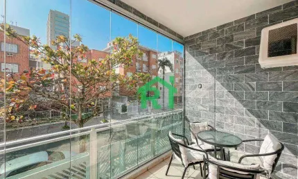 Apartamento Beira mar,3 Dormitórios,(3 Suítes), 1 Vaga, Enseada, Guarujá/SP