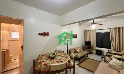 Apartamento com 2 dormitórios (1 suíte), 1 vaga, jardim astúrias, guarujá/sp