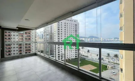 Apartamento beira-mar reformado 3 quartos, lazer. venda, 146m² r$1.500.000 - jardim astúrias - guarujá/sp