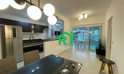 Apartamento com 3 dormitórios para alugar, 91 m² por R$ 6.000,00/mês - Jardim Astúrias - Guarujá/SP
