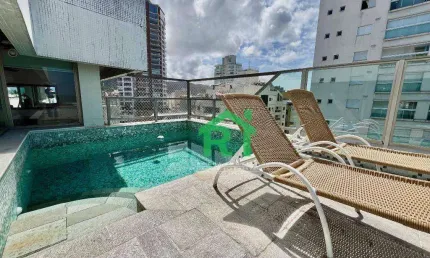 Cobertura com 3 dormitórios à venda, 200 m² por r$ 690.000,00 - enseada - guarujá/sp