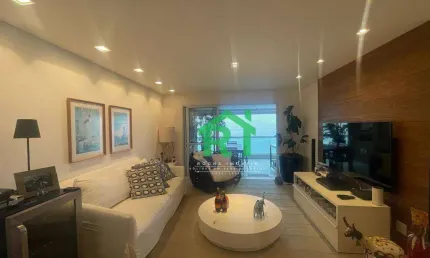 Apartamento frente mar, 4 dormitórios (4 suítes), 2 vagas, área de lazer, jardim astúrias, guarujá/sp