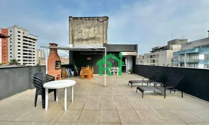 Cobertura ampla, 2 dormitórios (1 suíte), 1 vaga, Enseada, Guarujá/SP.