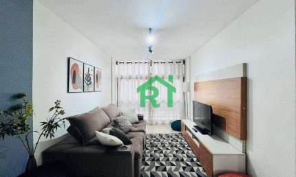 Apartamento beira mar com 2 dormitórios decorado, 95m² R$460.000 - Pitangueiras - Guarujá/SP