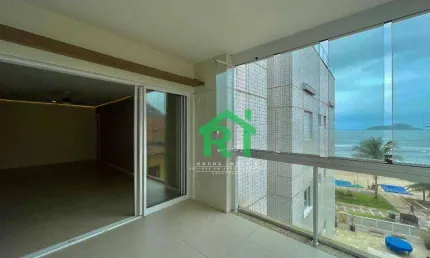 Apartamento Frente Mar, Varanda Gourmet, 3 Dormitórios (3 Suítes), 3 Vagas, Lazer, Tombo, Guarujá/SP