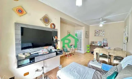 Apartamento com 3 dormitórios, 1 vaga, lazer, Enseada, Guarujá/SP.