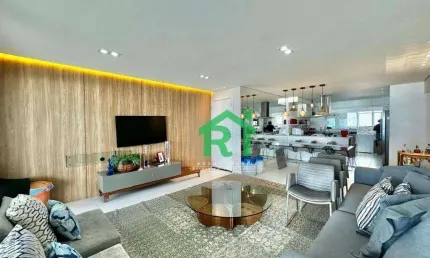 Apartamento beira mar, vista mar, 4 dormitórios (4 Suítes), 3 vagas, lazer, Enseada, Guarujá/SP.