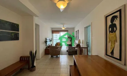 Apartamento frente mar, 2 dormitórios (1 suíte), 2 vagas, lazer, jardim astúrias, guarujá/sp