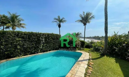 Casa Frente mar, 4 dormitórios,( 4 suítes) 4 vagas, Lazer - Pernambuco - P - Guarujá/SP