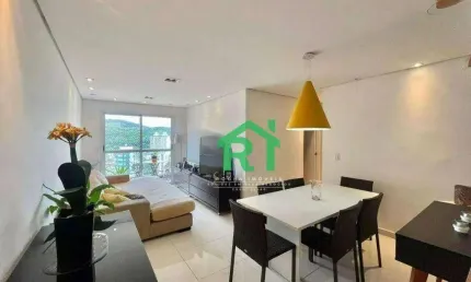Apartamento com 3 dormitórios (1 suíte), 2 vagas, lazer, jardim astúrias, guarujá/sp