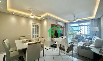 Apartamento reformado, vista mar, 2 dormitórios (1 suíte), 1 vaga, pitangueiras, guarujá/sp.