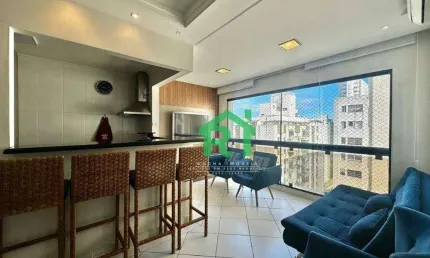 Apartamento beira mar, reformado, 1 dormitório, 2 vagas, lazer, pitangueiras, guarujá/sp.