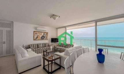 Apartamento com 4 dormitórios para alugar, 230 m² por R$ 9.000,00/mês - Pitangueiras - Guarujá/SP