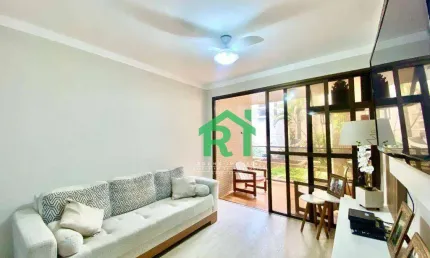 Apartamento Beira Mar, 2 dormitórios, 2 vagas - Pitangueiras - Guarujá/SP