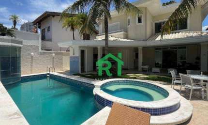 Casa Beira-Mar, Reformada, 5 Dormitórios (5 Suítes), 4 Vagas, Lazer, Enseada, Guarujá/SP