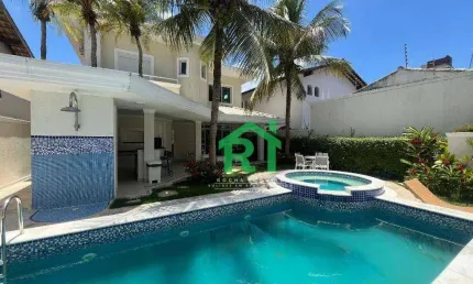 Casa Beira-Mar, Reformada, 5 Dormitórios (5 Suítes), 4 Vagas, Lazer, Enseada, Guarujá/SP