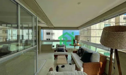 Apartamento beira mar, 3 dormitórios (3 suítes), 2 vagas, área de lazer, jardim astúrias, guarujá/sp