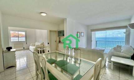Apartamento frente mar, vista mar, 3 dormitórios (1 suíte), 2 vagas, Pitangueiras, Guarujá/SP.