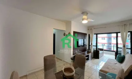 Apartamento com 2 quartos (1 suíte), 1 vaga, jardim astúrias, guarujá/sp