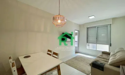 Apartamento frente mar com 2 quartos, 1 vaga, praia das astúrias, guarujá/sp